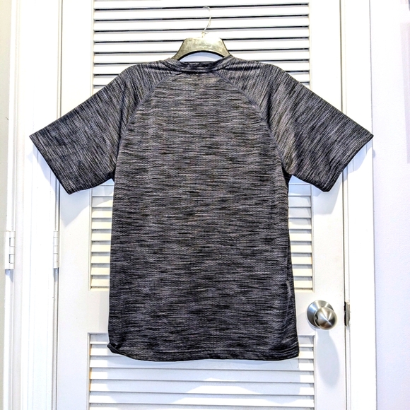 Reebok Space Dye T Shirt Mens Medium Black Gray Short Sleeve Activewear Workout - Picture 6 of 10
